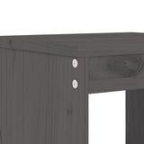 3 Piece Garden Bistro Set Grey Solid Wood Pine 3157705