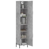 Highboard Concrete Grey 34,5x34x180 cm Engineered Wood 3198797