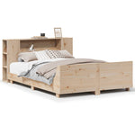ZNTS Bed Frame without Mattress 150x200 cm King Size Solid Wood Pine 3323647
