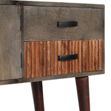 Console Table Grey 120x35x75 cm Solid Rough Mango Wood 282742