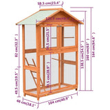 Bird Cage Solid Pine & Fir Wood 125.5x59.5x164 cm 170638