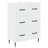 Drawer Cabinet White 66 x 34.5 x 89.5 cm Engineered Wood 894835