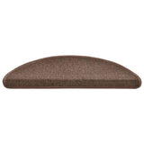 Stair Mats 20 pcs 56x17x3 cm Coffee Brown Half Round 3365785