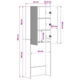 Toilet Cabinet ARNHEM High Gloss White 66 x 25.5 x 190 cm 896699