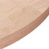 Round Table Top 80x4 cm Untreated Solid Wood Oak 342912