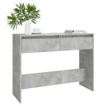 ZNTS Console Table Concrete Grey 100x35x76.5 cm Engineered Wood 809840