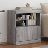 Sideboard with LED Lights Grey Sonoma 60x37x67 cm 836656