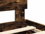 Bed Frame with Drawer Smoked Oak 120 x 200 cm Engineered Wood 3413215