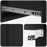 Wall-Mounted Side Table Wall-mounted Black 87.5 x 34.5 x 17 cm 898156