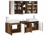 Bathroom Cabinet Set 4 pcs Old Wood Engineered Wood 3406429