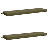 2-Piece Bench Cushions SOEST 2 pcs 100% Polyester Olive Green 949777