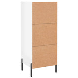 Sideboard High Gloss White 34.5x34x90 cm Engineered Wood 830454