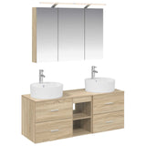 Bathroom Furniture Set 4 pcs Sonoma Oak 3406897