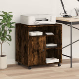 Printer Stand with Wheels Smoked Oak 60x50x67 cm 840629