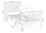 ZNTS Monaco 3' Bed High Foot End 200-201-018