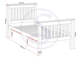 ZNTS Monaco 3' Bed High Foot End 200-201-018