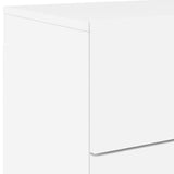 Wall-mounted Bedside Cabinets with LED Lights 2 pcs White 836813