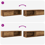 TV Cabinets 2 pcs Old Wood 100x31x25.5 cm Engineered Wood 861487