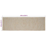 Area Rugs Natural and White 80 x 250 cm Jute 42010599