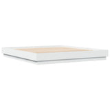 Bed Frame White Engineered Wood Super King Durable Bed Frame 3209835