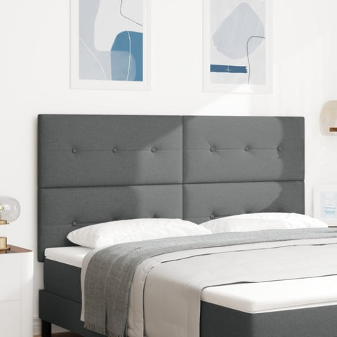ZNTS LED Headboard Dark Grey 90 cm Fabric 3338450