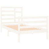 Bed Frame without Mattress White Solid Wood 90x190 cm Single 3105826
