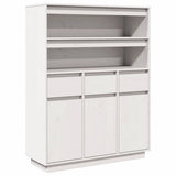 Highboard White 89x34x116.5 cm Solid Wood Pine 861112