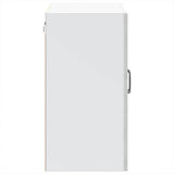 Kitchen Wall Cabinet with Glass Door Kalmar Concrete Grey Engineered Wood 853611