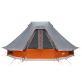 Tipi Tent with Roof Grey and Orange 466 x 310 x 240 cm Taffeta 42000959