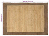 Area Rugs Grey 300 x 300 cm Jute 42010678