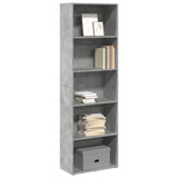 Bookcase Concrete Grey 60x30x189 cm Engineered Wood 857920