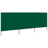 3-panel Wind Screen Fabric 400x160 cm Green 47149