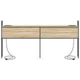 Storage Headboard with Charging Station Sonoma oak 180 cm 859821