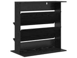 Magazine Rack Black Oak 70 x 41 x 96 cm Engineered Wood 899536