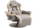 Manual Recliner Armchair PU Leather Lounge Chair w/ Adjustable Leg Rest, 135&deg Reclining Function, T3398P328184