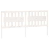 Bed Headboard White 185.5x4x100 cm Solid Wood Pine 818586
