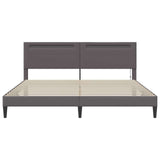Bed Frame with LED Strip Lights Grey 180 x 200 cm Faux Leather 42028040