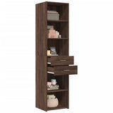 Highboard Brown Oak 45x42.5x185 cm Engineered Wood 3281454