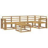 Outdoor Sofa Set 6 pcs White Solid Acacia Wood 3387668