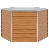 Raised Garden Bed Light Brown 129 x 129 x 77 cm 42017322