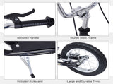 Kids Scooter, Teen Kick Scooter with Rubber Wheels, 16" Front Wheel, Height Adjustable Handlebar, T3398P422457
