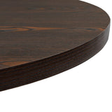 Bistro Table MDF and Steel Round 80x75 cm Dark Ash 245610