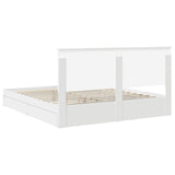 Storage Bed with Headboard White 180 x 200 cm Engineered Wood 3411180