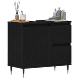 Bathroom Cabinet Black Oak 65 x 33 x 60 cm Engineered Wood 862890