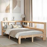 Bookcase Bed without Mattress 120x190 cm Small Double Solid Wood Pine 3324400
