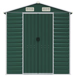 Garden Shed Green 191x130x198 cm Galvanised Steel 3188231