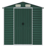 Garden Shed Green 191x130x198 cm Galvanised Steel 3188231