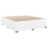 Box Spring Bed with Mattress White 200x200 cm Faux Leather 3290737