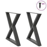 Dining Table Legs 2 pcs Anthracite 70x cm Steel 4012726