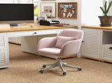 Velvet Office Chair, Desk Chair, Makeup Vanity Chair with Massage Lumbar Pillow and Rolling Wheels T3398P328220